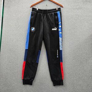 BMW x Puma Men Activewear Pants M Black Track Motorsport Lego Joggers